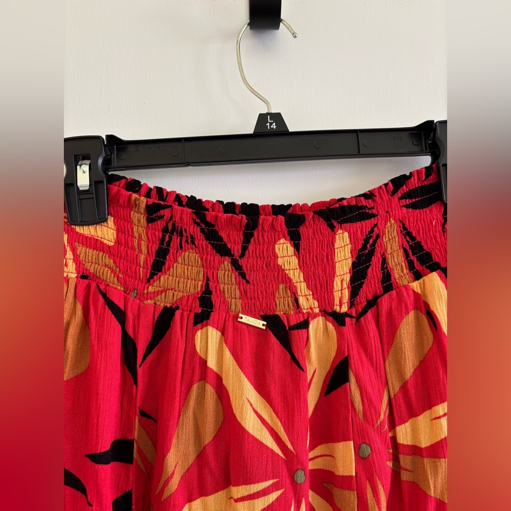 Tanoa pull on midi skirt NEW NWT colorful vacation spring summer - Picture 4 of 7